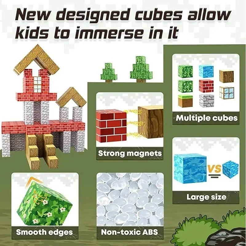 Magnetic Building Blocks Mine World