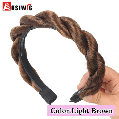 Synthetic Fishbone Braided Headband