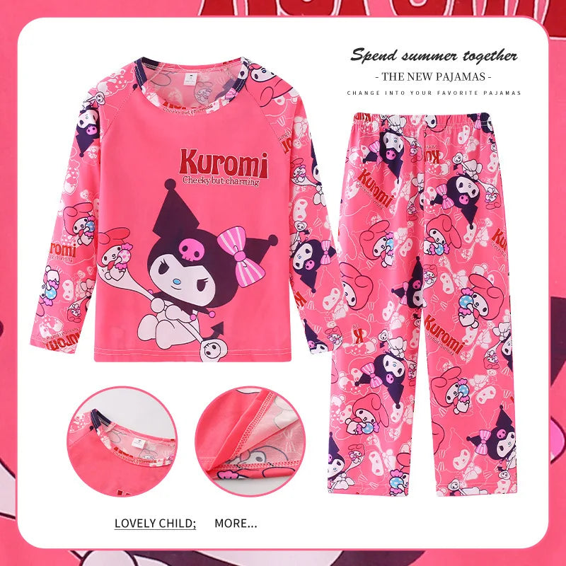 Girls Pajamas Sets Sleepwear Hello Kitty