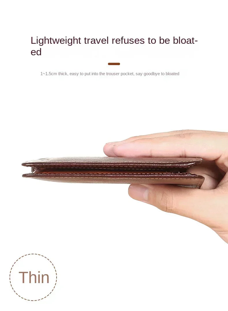 Men' Genuine Leather Trifold