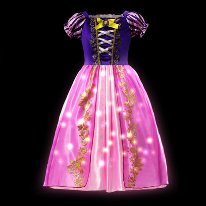Girl Princess Dress with LED Light