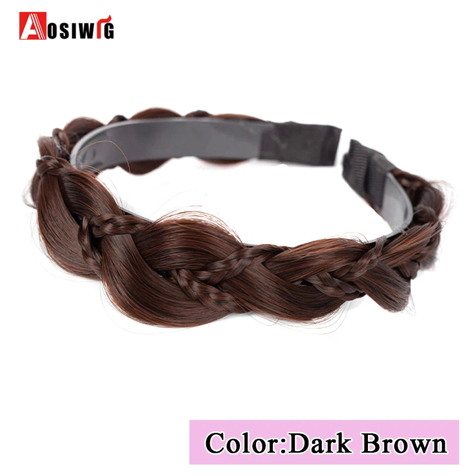 Synthetic Fishbone Braided Headband