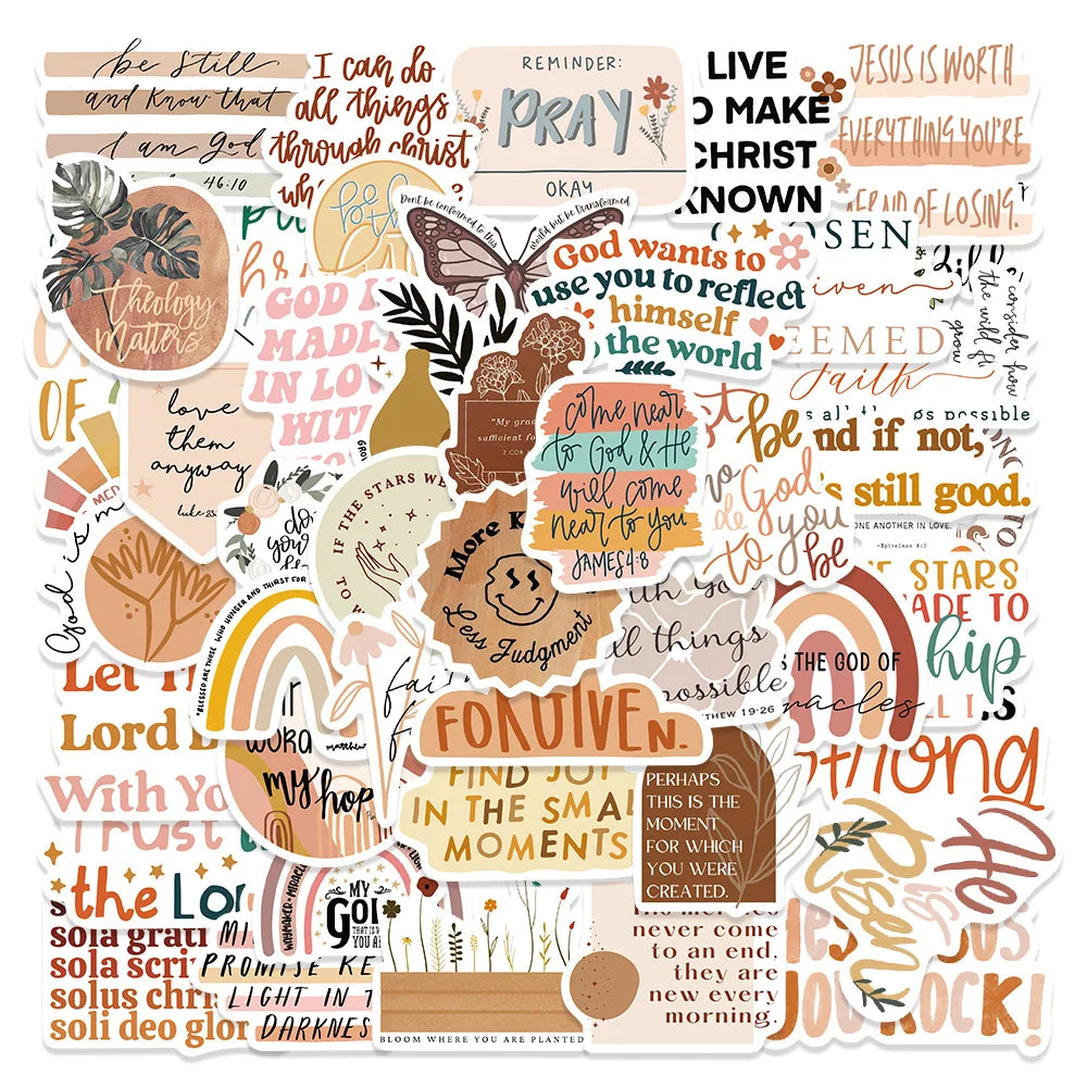 50Pcs Bohemia Style Jesus stickers