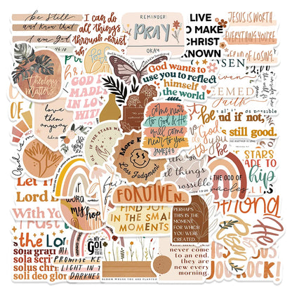 50Pcs Bohemia Style Jesus stickers