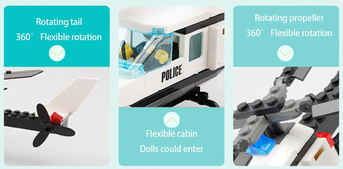 Patrol Helicopter Police Car