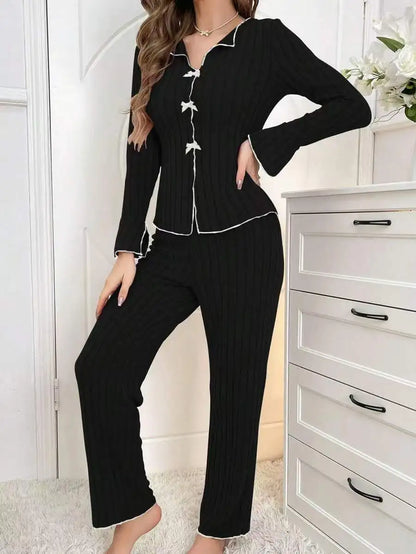Pajama  Set Sleeved Long Pants