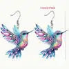 2D Acrylic Hummingbird Earrings