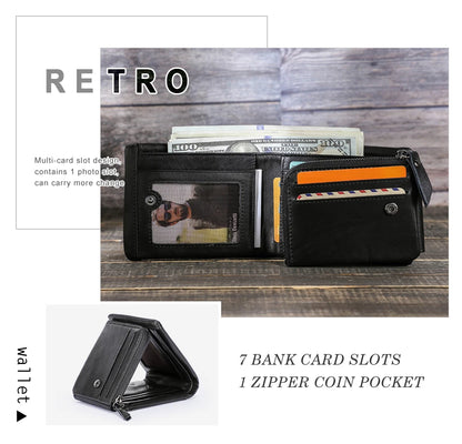 Cowhide Leather Wallet For Mens