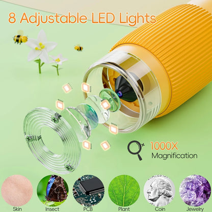 Children's digital microscopehigh-definition display screen, 1000x