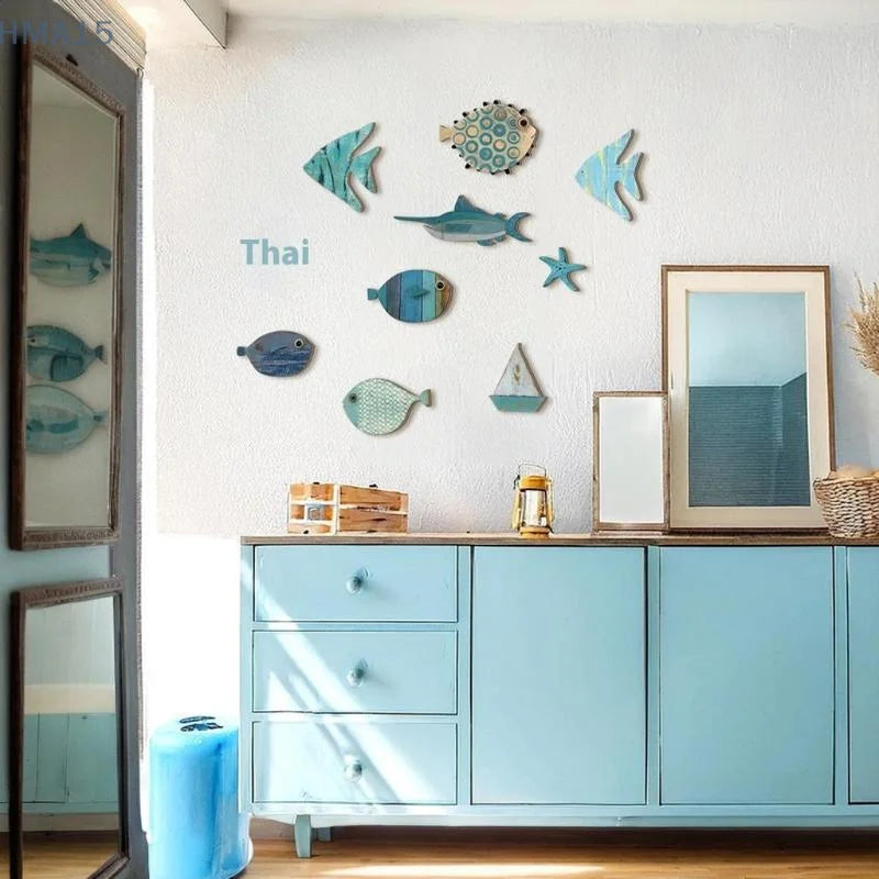 10pcs/set Fish Wall Decor