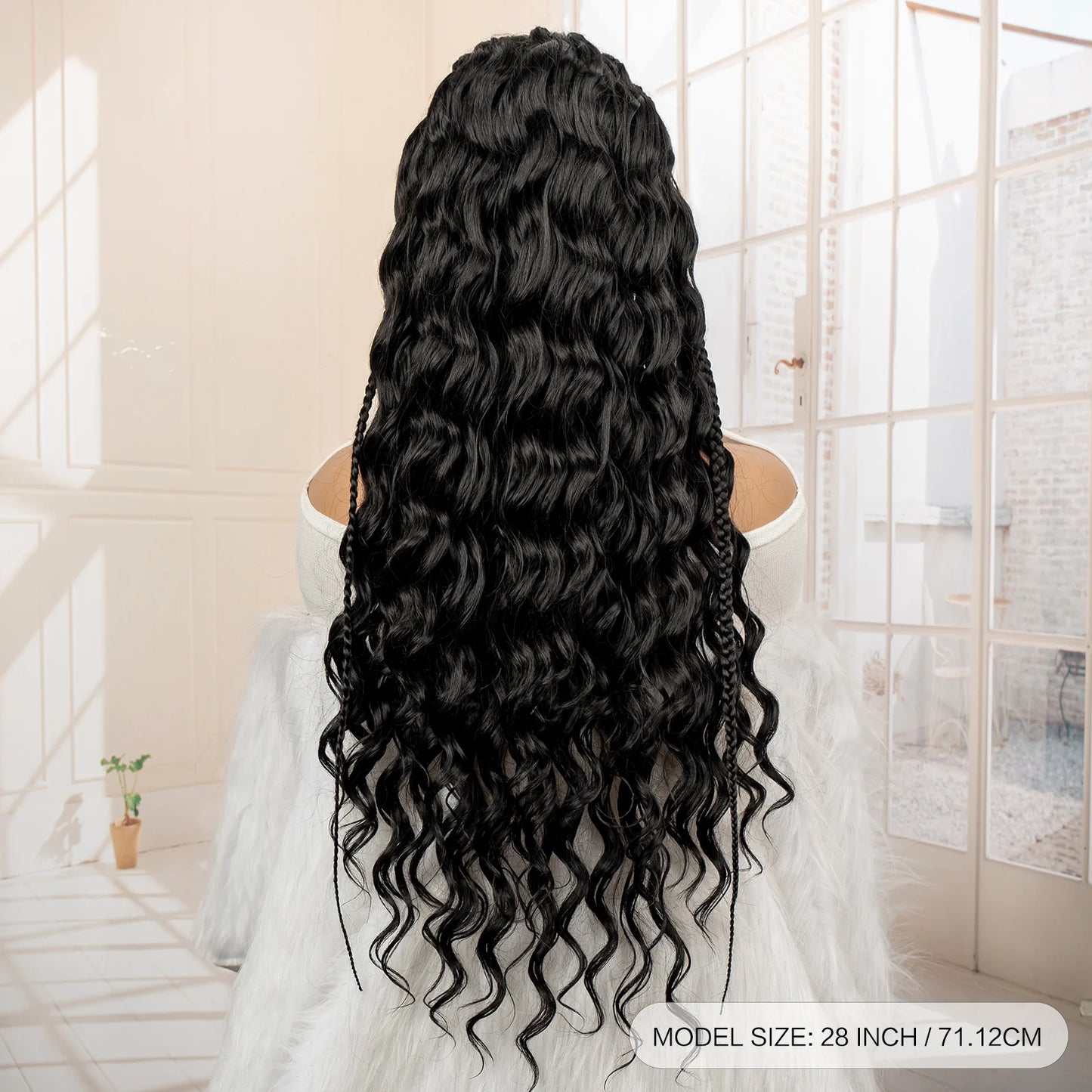 Synthetic Black Hair Wig with Braids