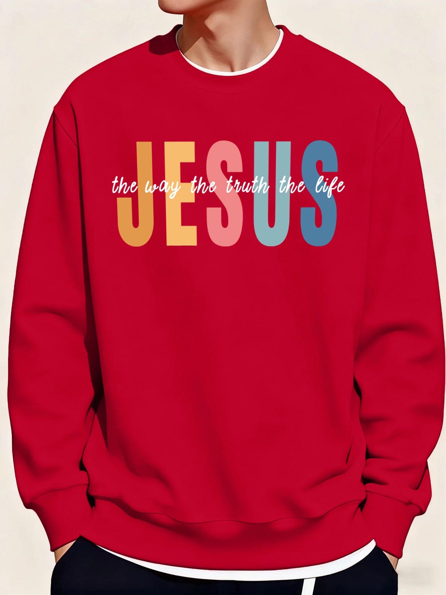 Jesus Color print jumper
