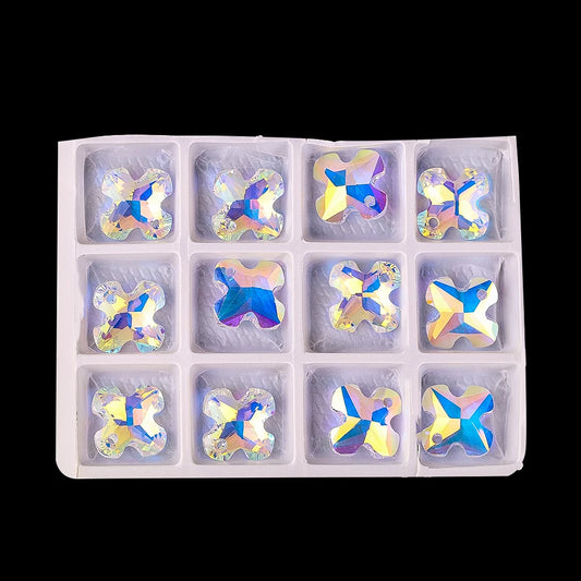 10PC Colored Glass Crystal