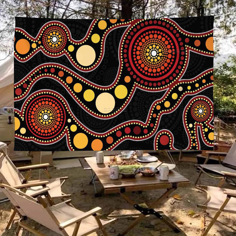 Australian Aboriginal Hanging Flag Polyester Printed Banner