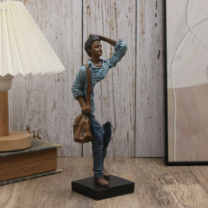 Traveler Sculpture - Abstract Resin Decor