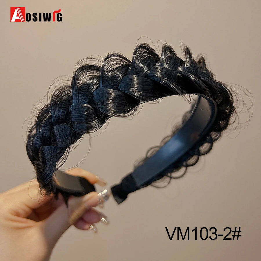Synthetic Fishbone Braided Headband