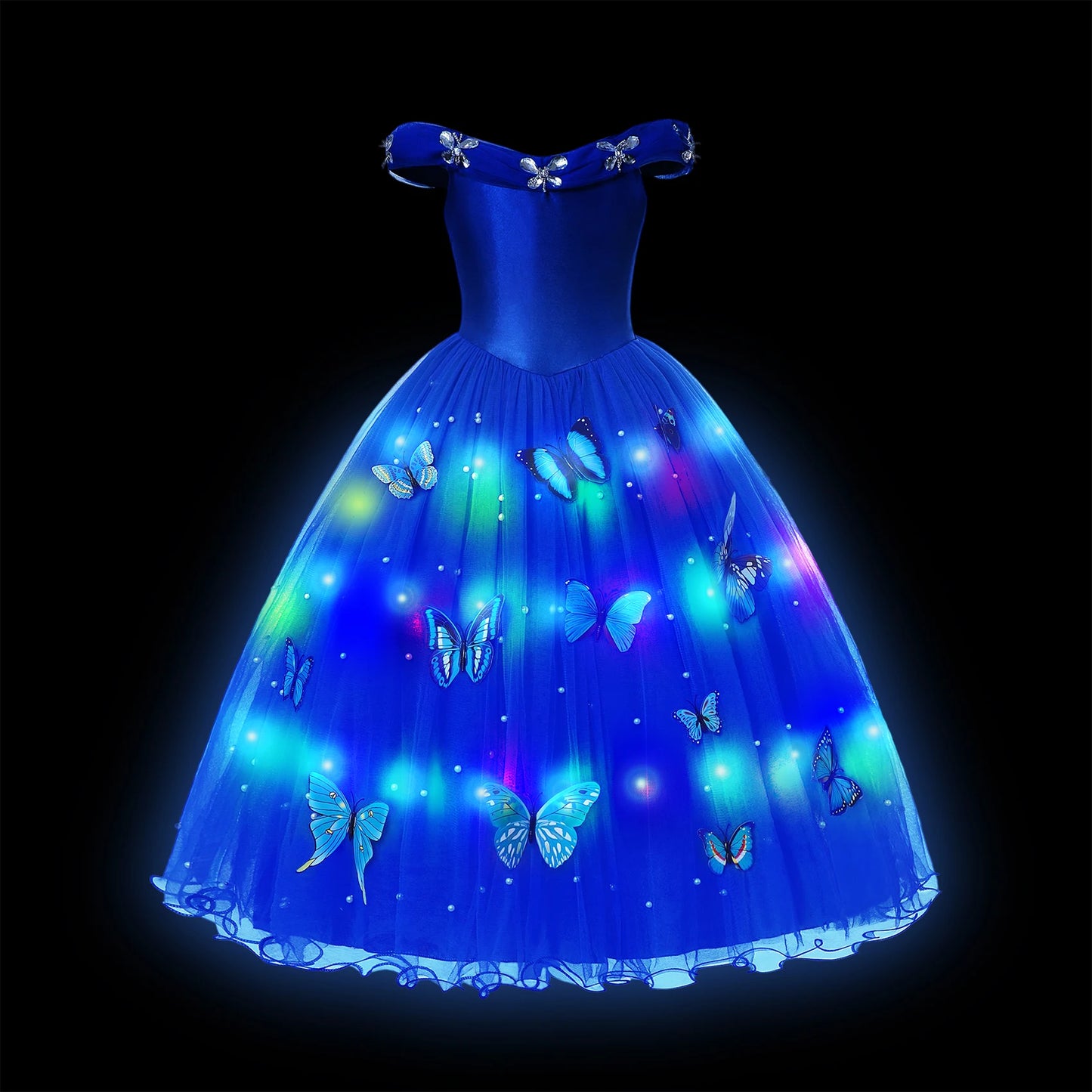 Girl Princess Dress with LED Light