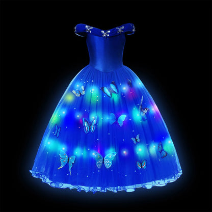 Girl Princess Dress with LED Light