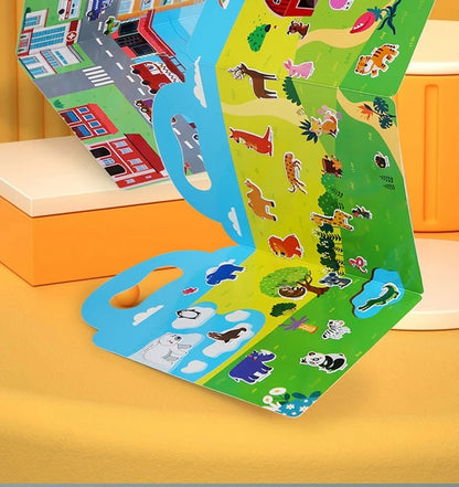 Reusable Sticker Book for Kids Vehicles Truck Stickers