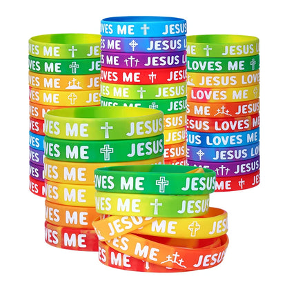 Rainbow Religious Silicone Bracelet
