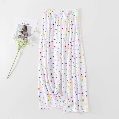 Flower Pajama Pants Summer Women's Loose