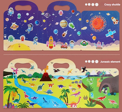 Reusable Sticker Book for Kids Vehicles Truck Stickers