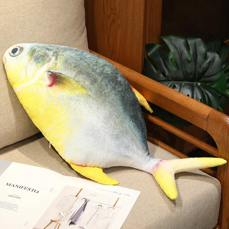 40/60cm Simulation Funny Fish  Stuffed Animal Lifelike Tuna or Mackerel