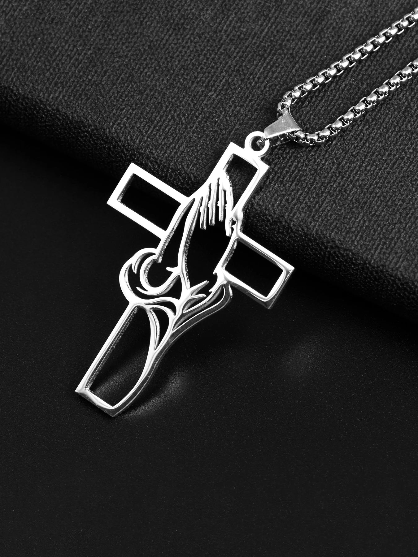 Christian Bible Cross Chain Necklace Stainless Steel pendant Necklace