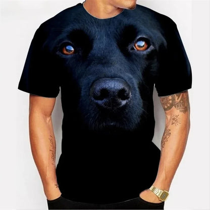 3D Printed Cute Dog T-Shirt For Men
