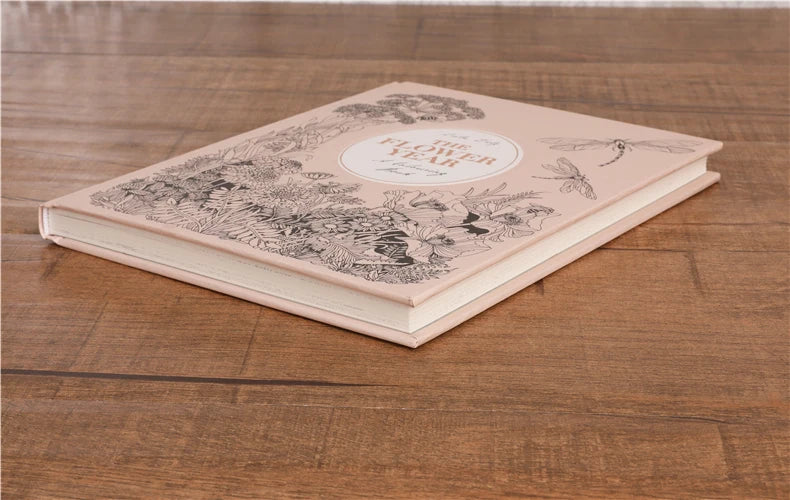 The Flower Year Colouring book