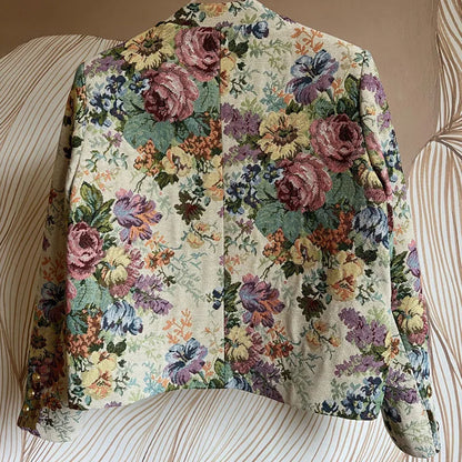 Vintage jacquard coat autumn