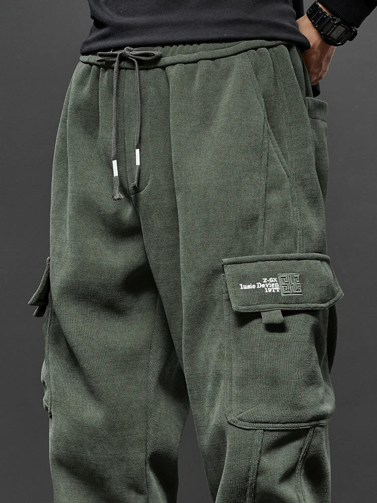 Winter Fleece Men Casual Pants