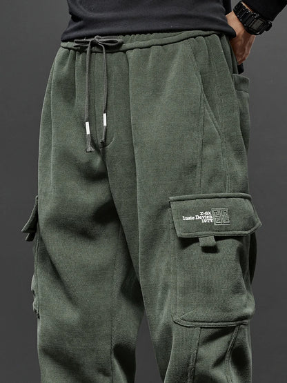 Winter Fleece Men Casual Pants