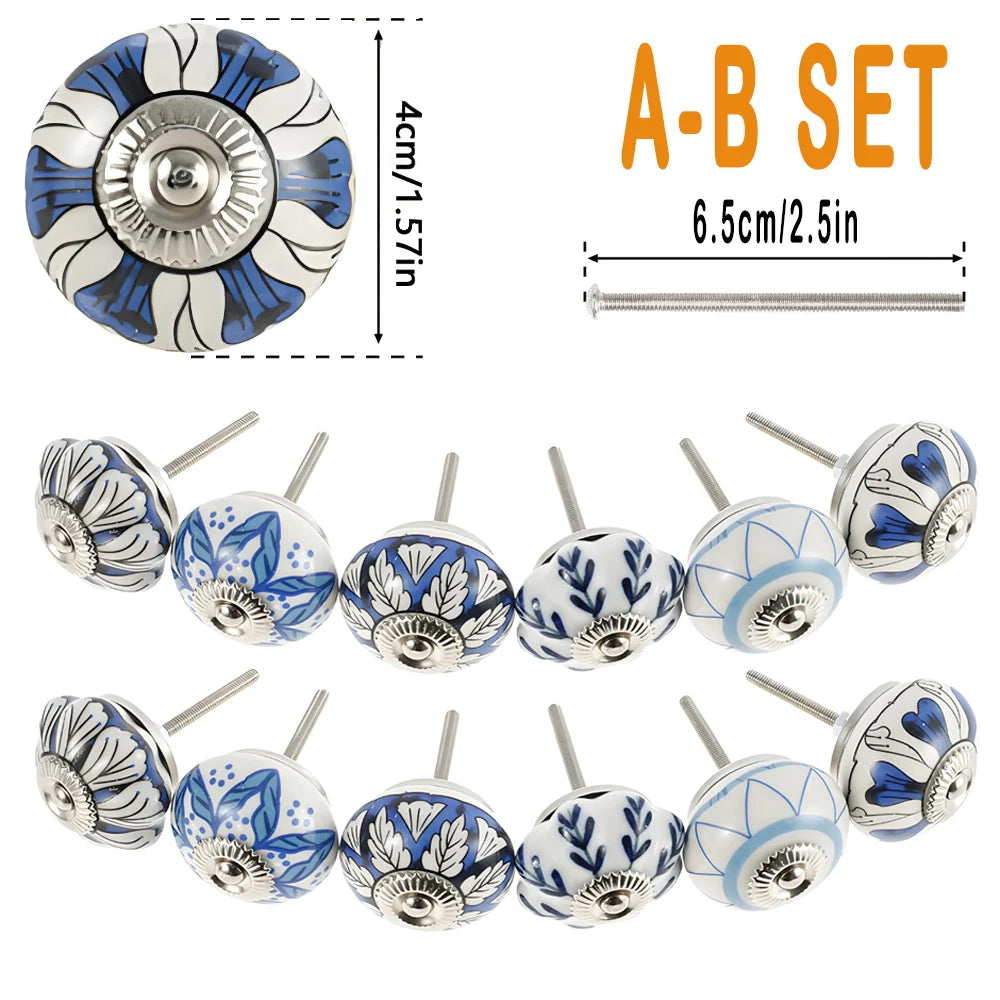 8/12 PCS Chic Vintage Ceramic knobs