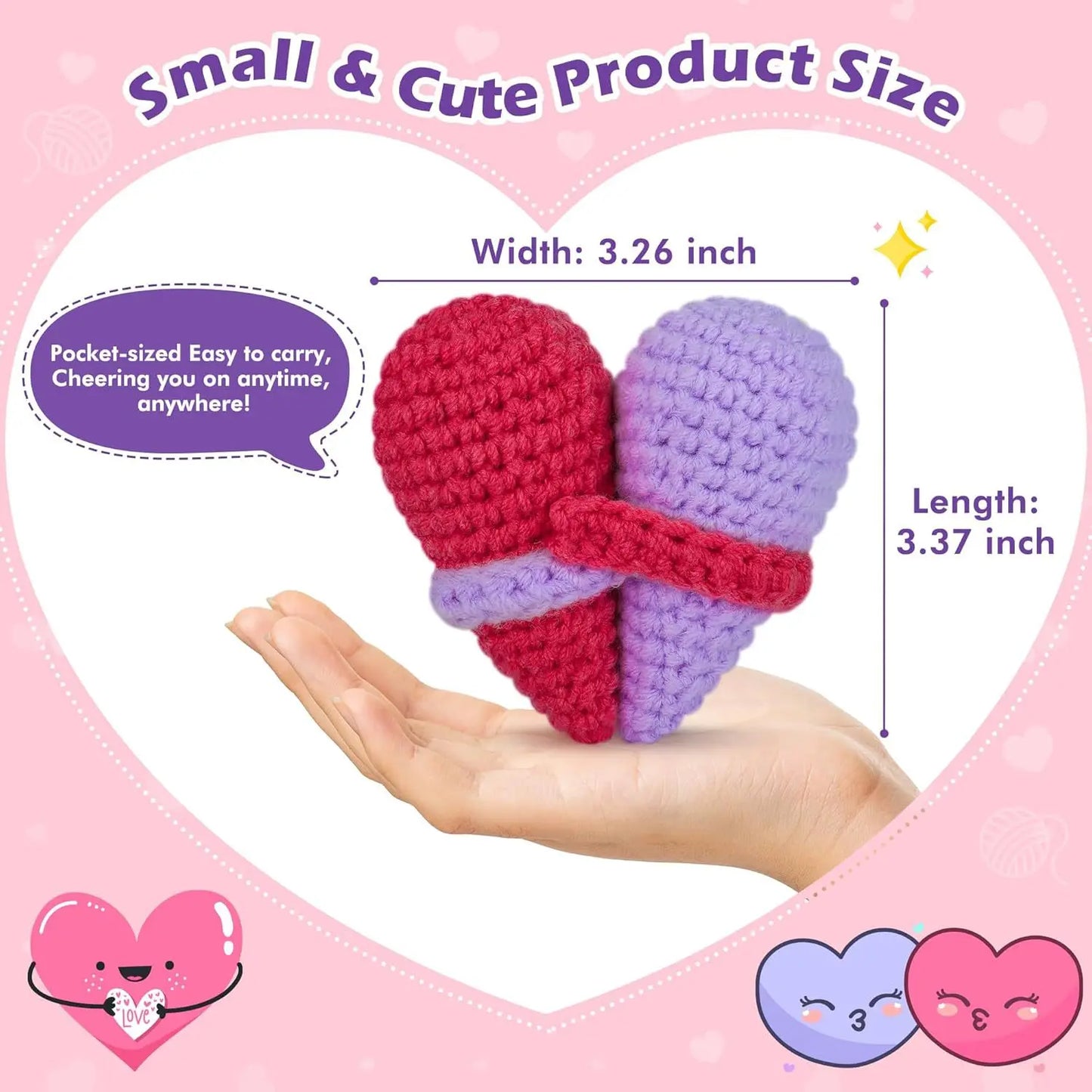Cute Crochet Emotional Support Heart Hug