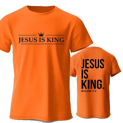 Jesus Is King Print T Shirt