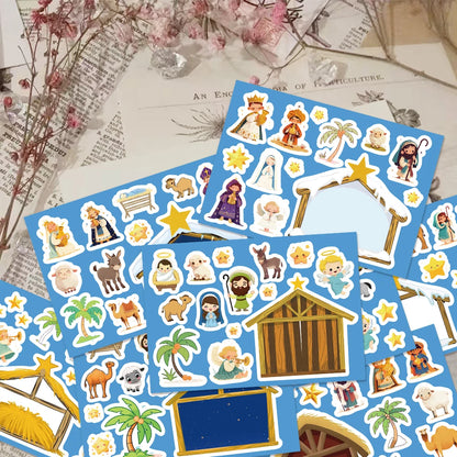 8 Sheets Cartoon Scence Of Jesus