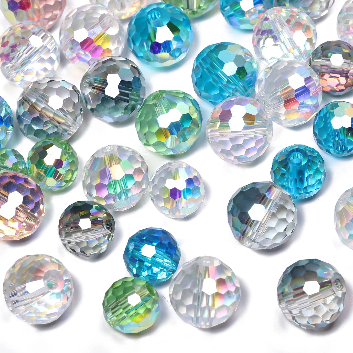Crystal Glass Beads 6-10mm Faceted
