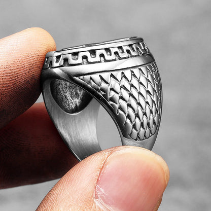 Christian Cross Black Religon Men Rings Stainless Steel