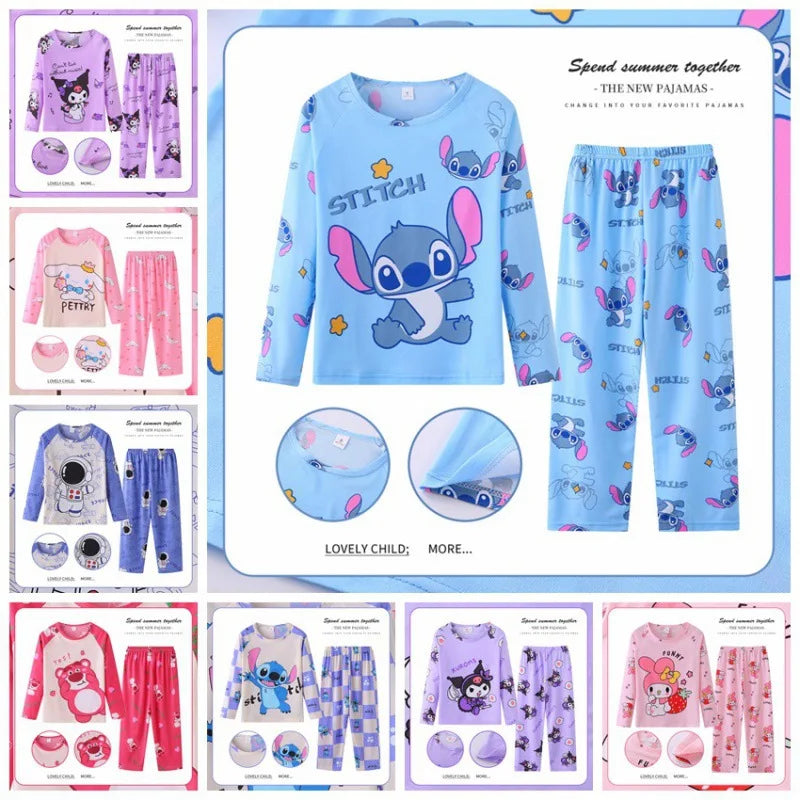 Girls Pajamas Sets Sleepwear Hello Kitty