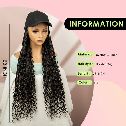 Synthetic Baseball Cap Wig