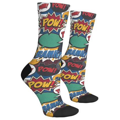 comic pop art socks men