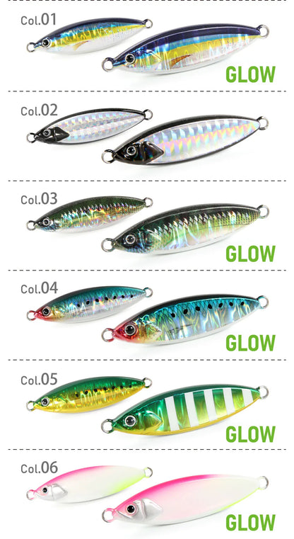 Glow Fishing Lure Casting Tuna15g30g40g60g Slow Pitch Jig Sea Bass