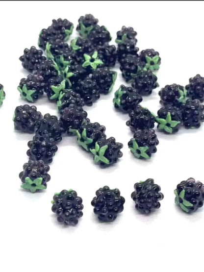 Glass Beads, Fruits, Raspberries,