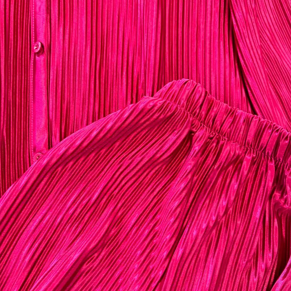 Fashion New Women Solid Casual Loose Two Pieces Set