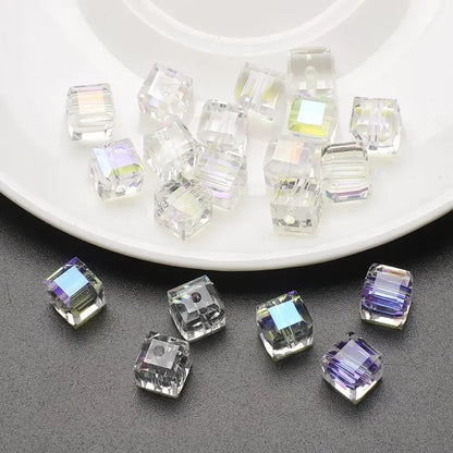 Glass Crystal Charms Cubic