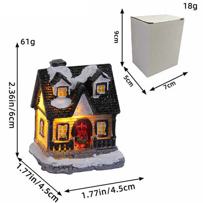 Mini LED Christmas Village Houses