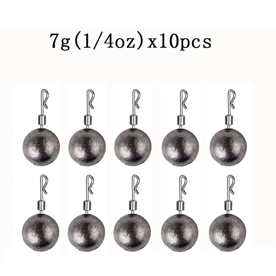10pcs/Lot Fishing Weights Sinkers 3.5g 5g 7g 10g 14g 20g Fishing Sinker