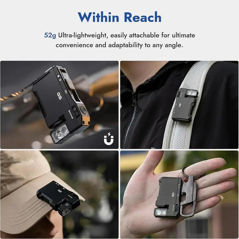 G5 LED C Flashlight 400Lumens Powerful Light Bulit-in Battery