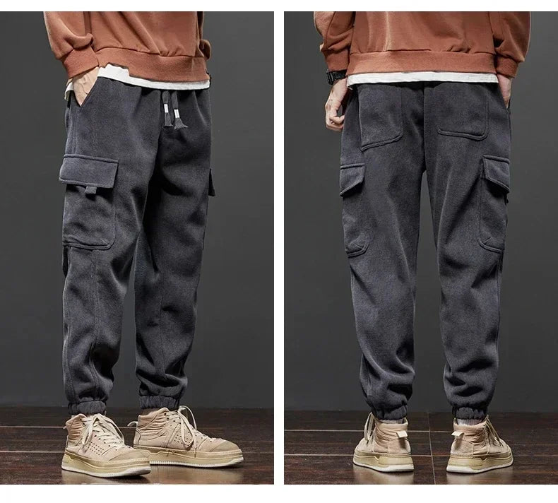 Winter Fleece Men Casual Pants